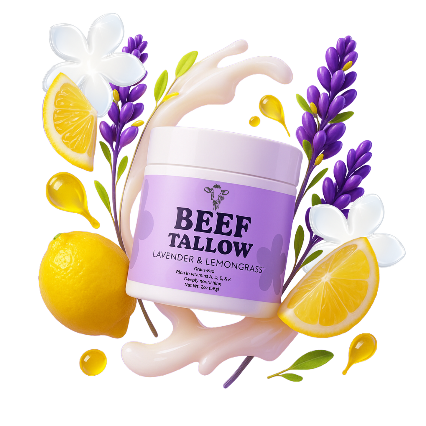 Lemongrass & Lavender Beef Tallow Cream